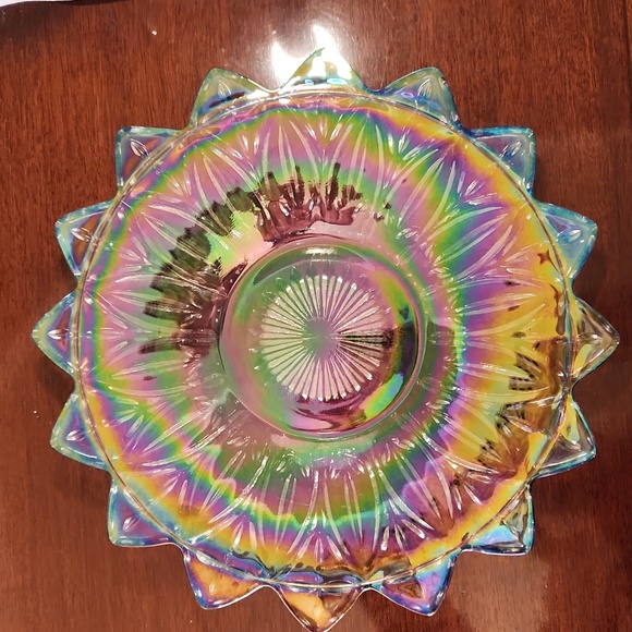 Carnival Other - Midcentury Carnival glass cake plate